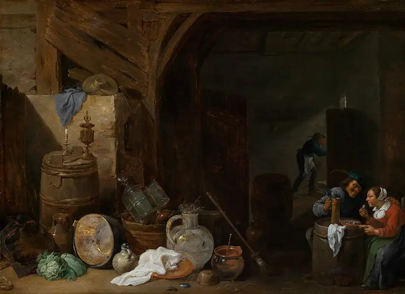 Pasto nella stalla - David Teniers il Giovane