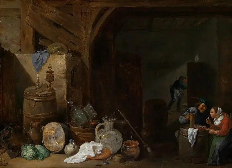 Pasto nella stalla - David Teniers il Giovane