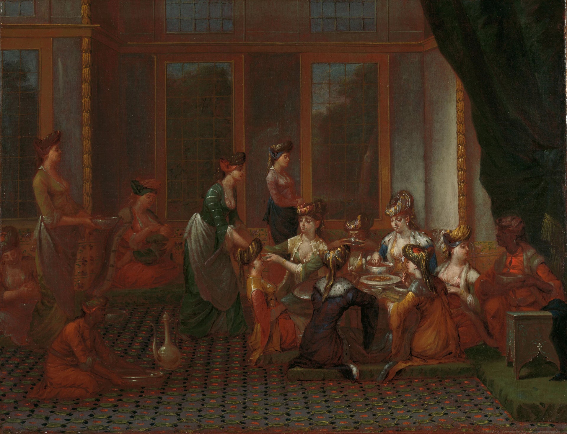 Repas de femmes turques distinguées - Jean-Baptiste van Mour