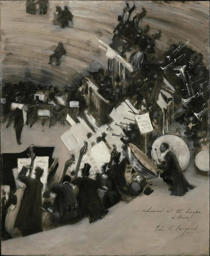 Ripetizione dell'orchestra Pasdeloup al Cirque d'Hiver - John Singer Sargent
