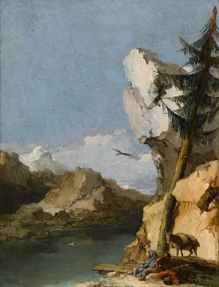 Repos pendant la fuga in Egitto - Giovanni Battista Tiepolo