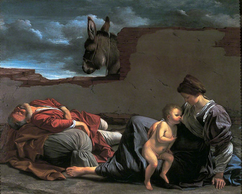 Repos pendant la fuga in Egitto - Orazio Gentileschi