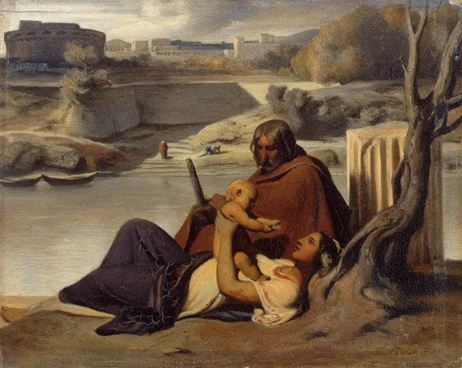 Riposare sulle rive del Tevere - Paul Delaroche