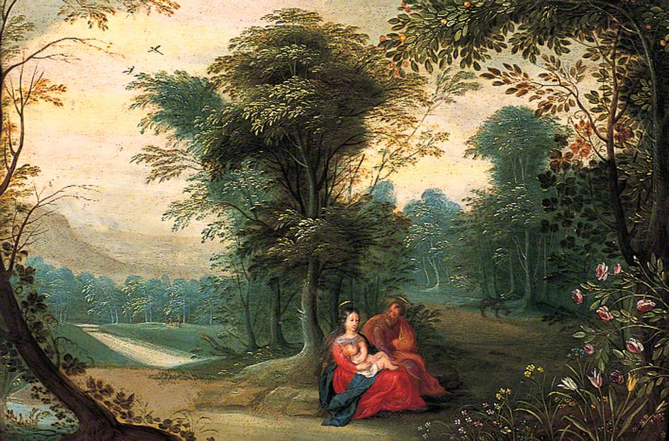 Reposez-vous pendant le vol vers l'Égypte - Jan Brueghel l'Ancien