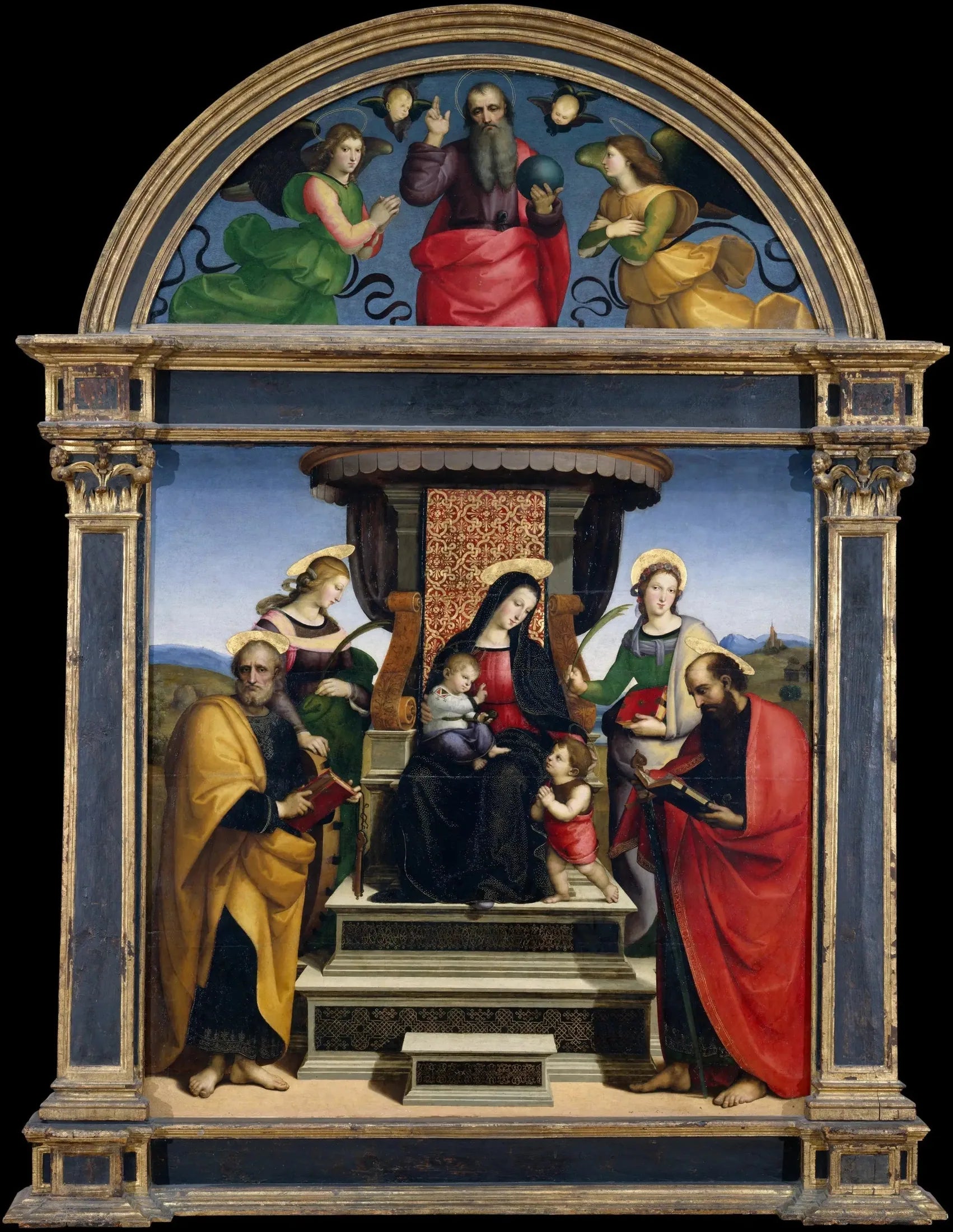 Retable à colonnes - Raphaël Sanzio image 1 tableau peint à l’huile sur toile