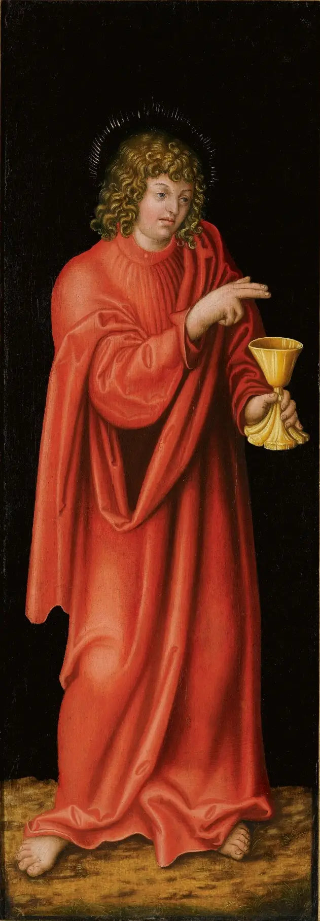 Retable di Feilitzsch [ala sinistra, verso] : San Giovanni Evangelista - Lucas Cranach il Vecchio