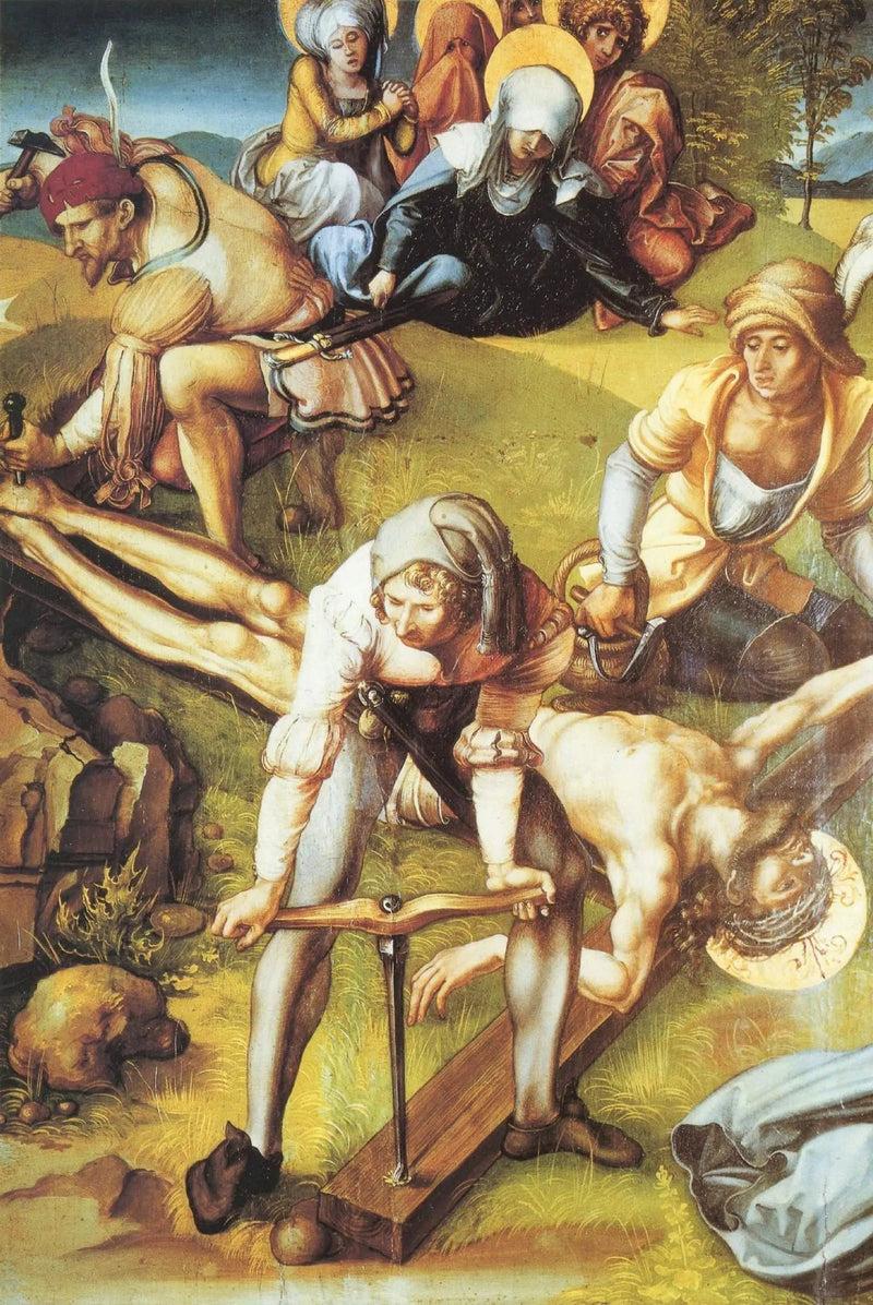 Retable della Mater Dolorosa, scena : Il Cristo inchiodato sulla Croce - Albrecht Dürer