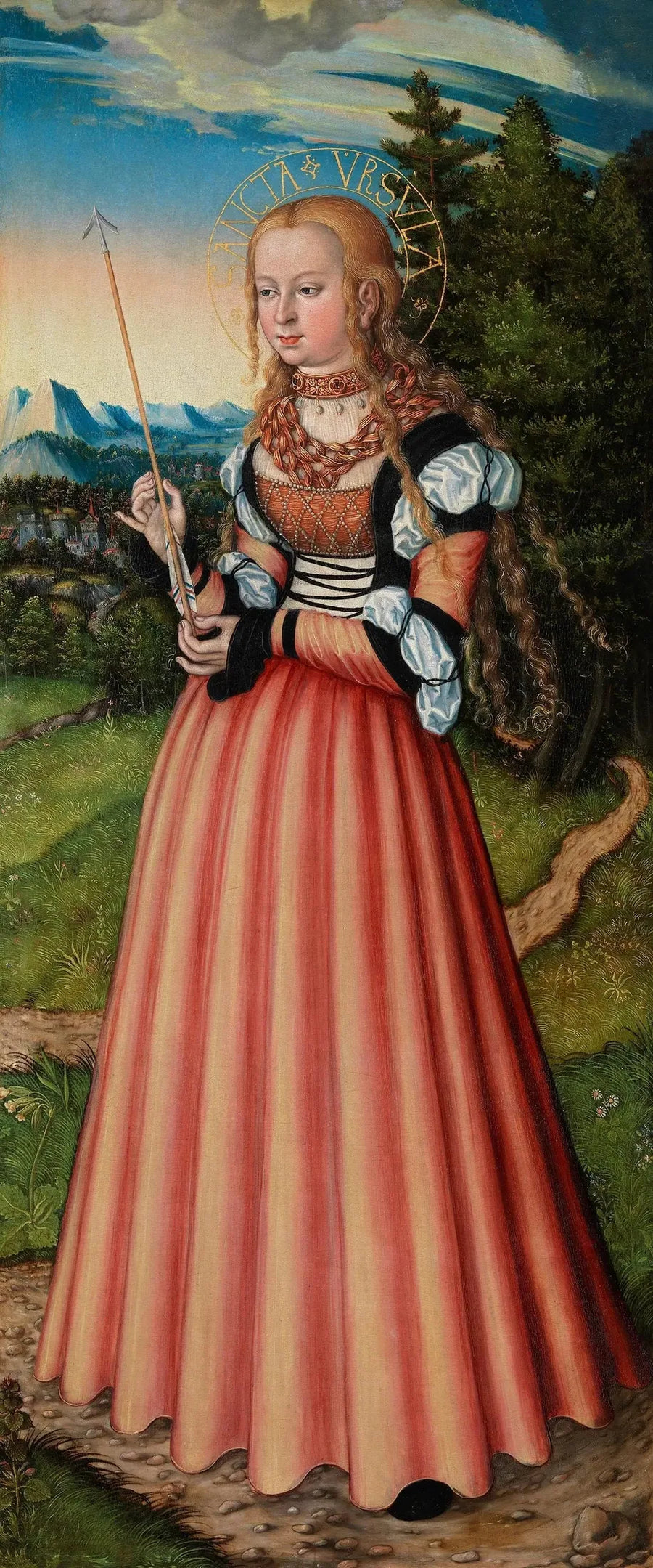 Retable de Pfirtscher : Santa Ursula - Lucas Cranach l'Ancien