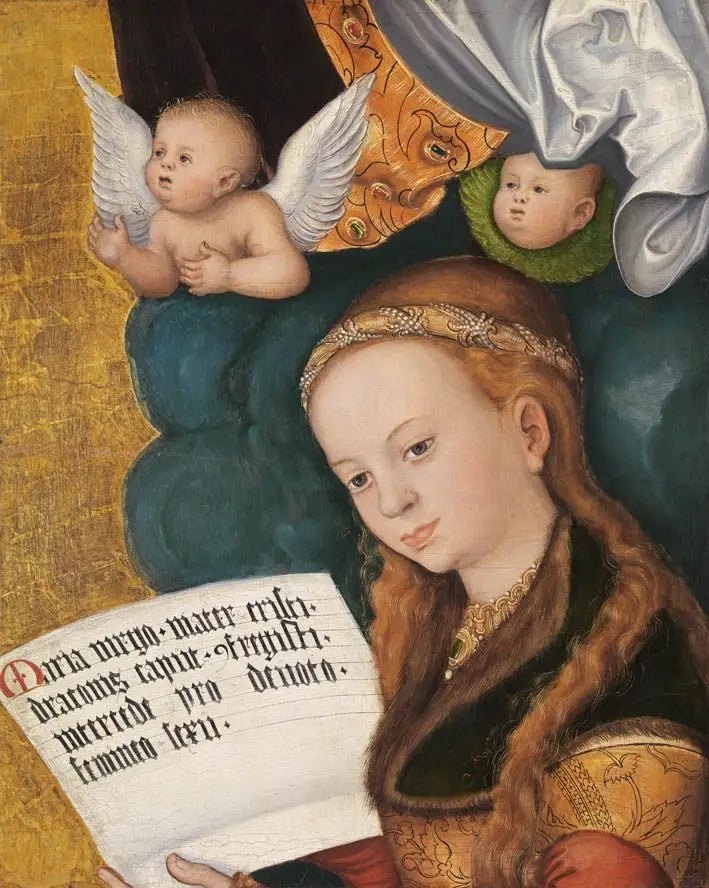 Retable di Praga [pannello centrale, frammento] : Santa Margherita - Lucas Cranach il Vecchio