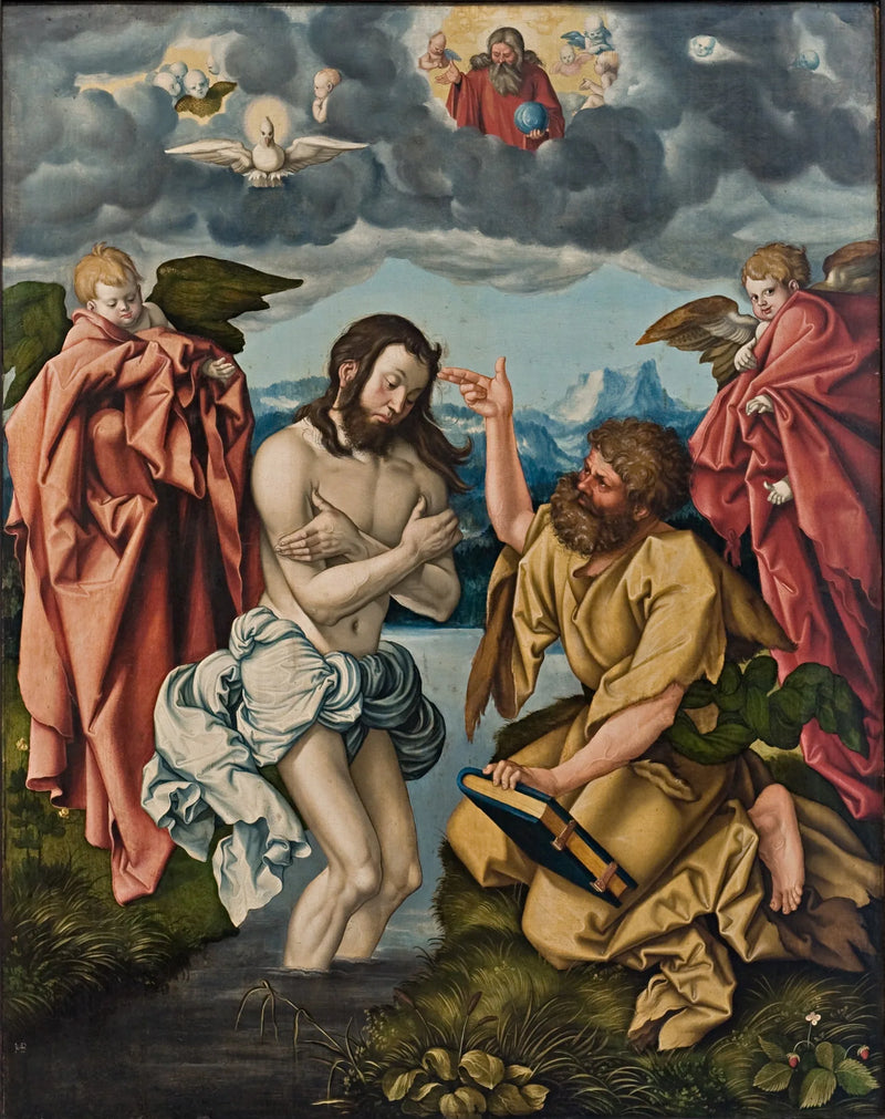 Retable di San Giovanni: Battesimo di Cristo - Hans Baldung Grien