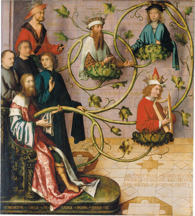 Retable dominicain de Francfort : Albero di Jesse (parte inferiore) - Hans Holbein il Vecchio