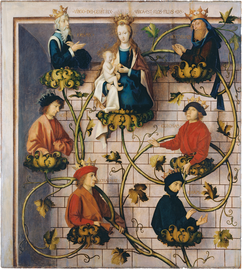 Retable dominicain de Francfort : Albero di Jesse (parte superiore) - Hans Holbein il Vecchio