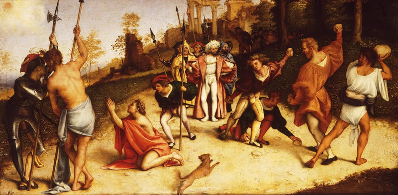 Retablo del Martirio de san Esteban, division de Martinengo - Lorenzo Lotto