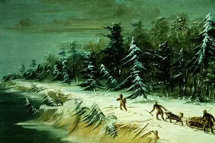 Ritorno al forte Frontenac in slitta. Febbraio 1679 - George Catlin