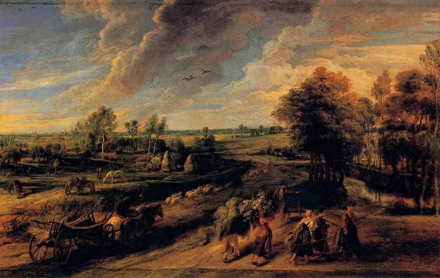 Retour des champs - Peter Paul Rubens image 1 reproduction de peinture à l’huile