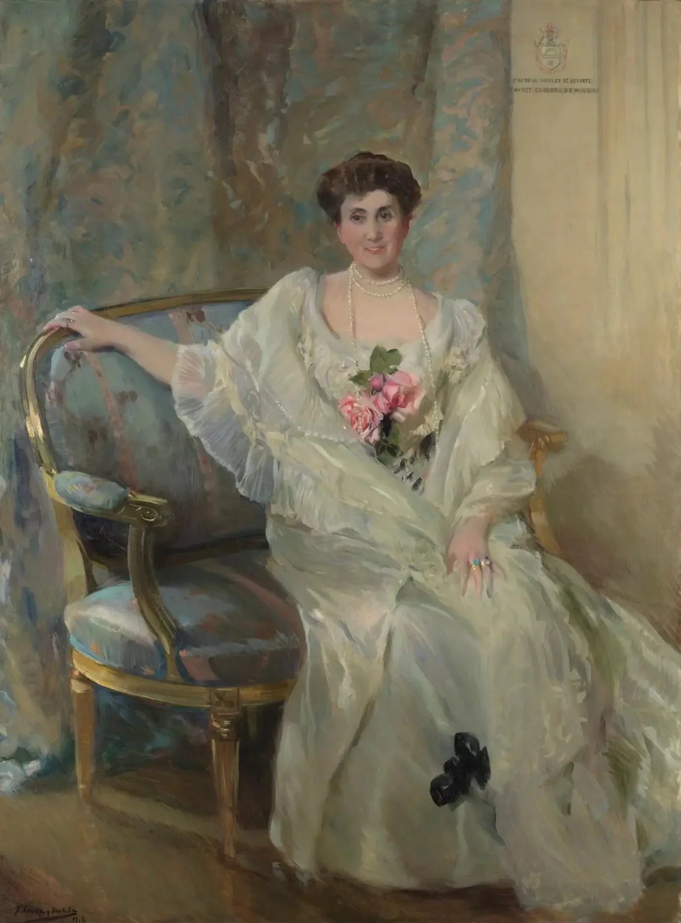 Retrato de María de los Ángeles Beruete y Moret - Joaquín Sorolla image 1 copie peinte à la main à l’huile