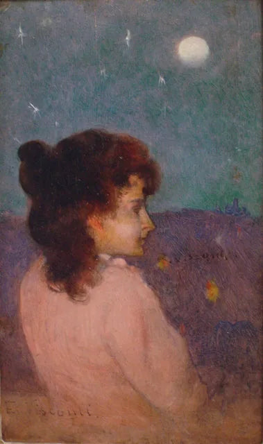 Retrato de mo��a de profile - Eliseu Visconti