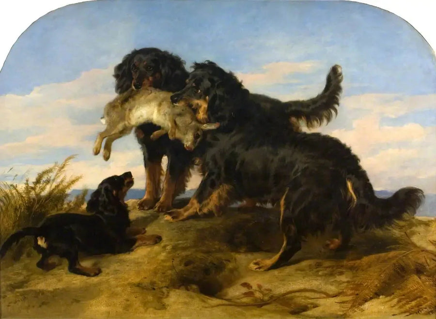 Retrievers con un coniglio - Edwin Henry Landseer