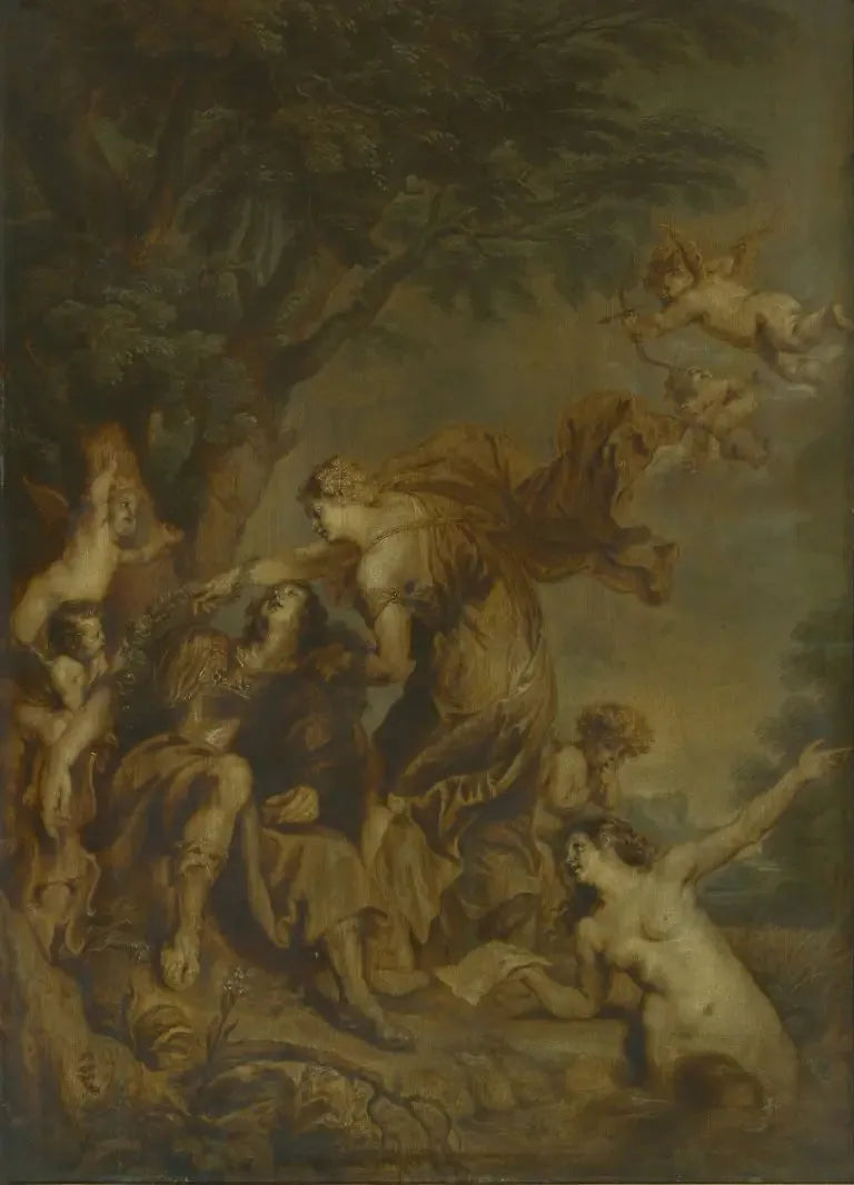 Rinaldo et Armida - Antoine van Dyck image 1 copie de tableau peinte à la main
