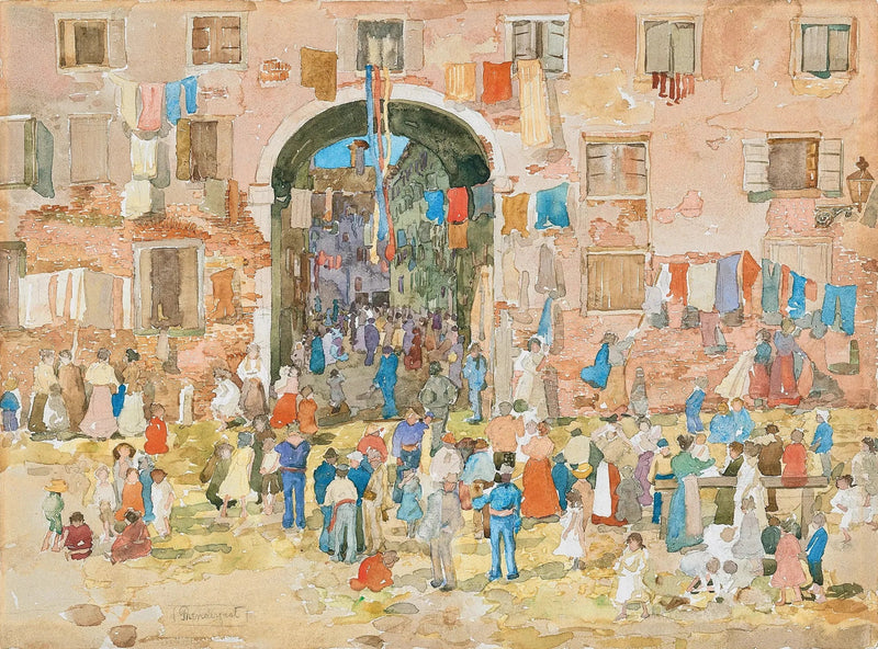 Riva degli Schiavoni, Castello (Venezia) - Maurice Prendergast