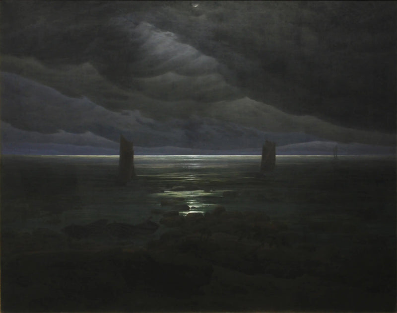 Riva al chiaro di luna - Caspar David Friedrich
