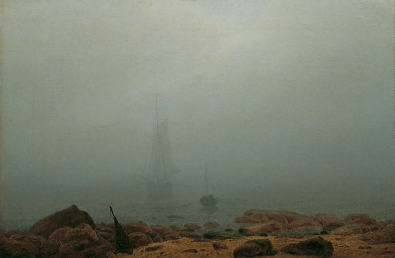 Riva nella nebbia - Caspar David Friedrich