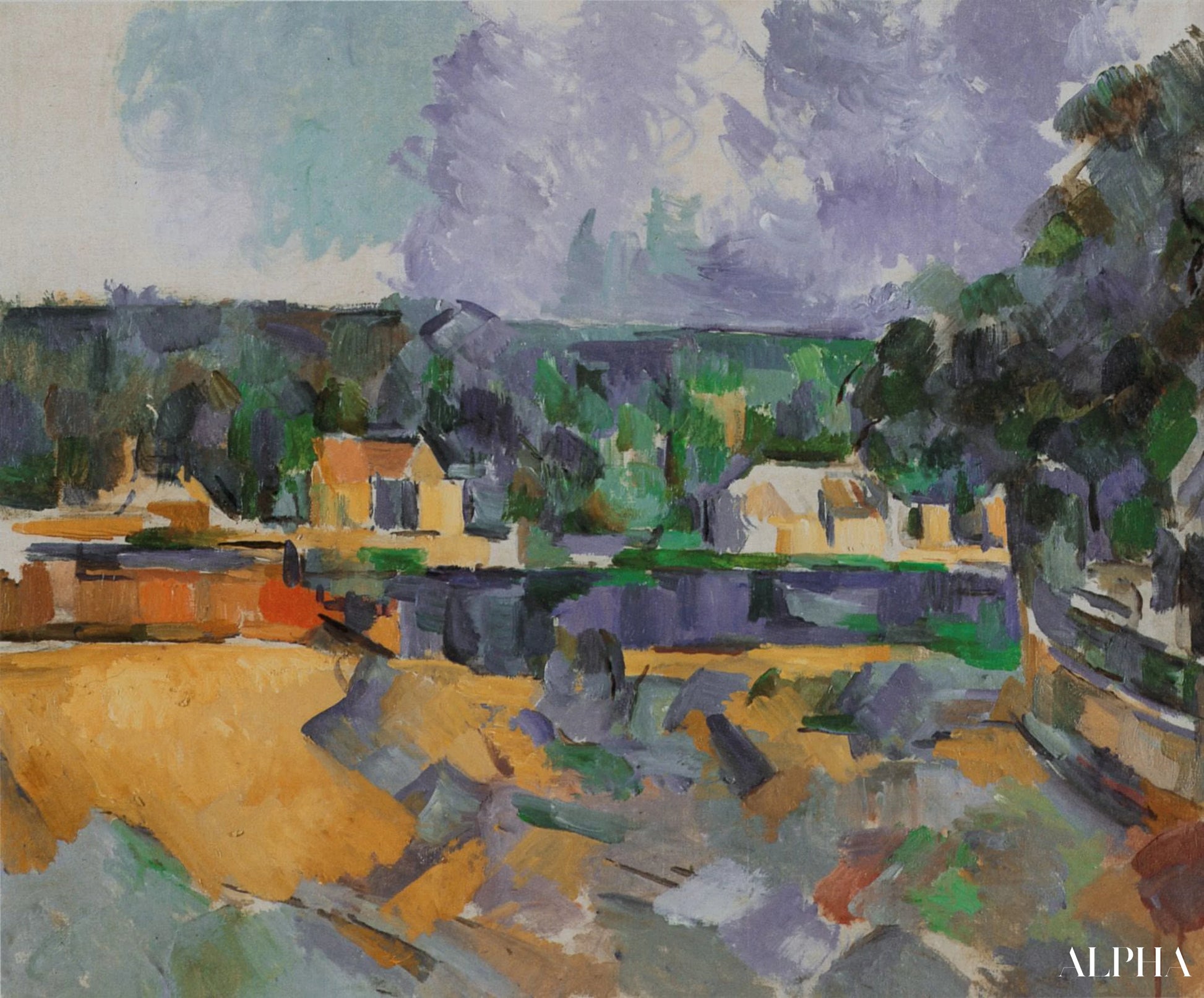 Rive de fleuve - Paul Cézanne - Reproductions de tableaux et peintures haut de gamme