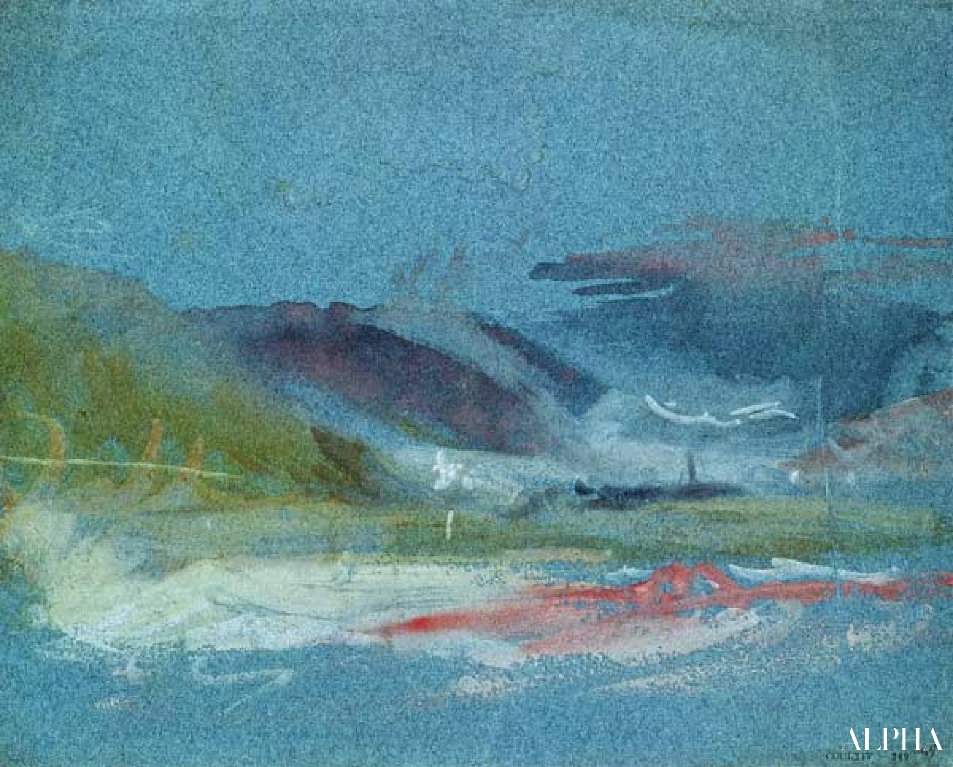 Rive du fleuve - William Turner - Reproductions de tableaux et peintures haut de gamme