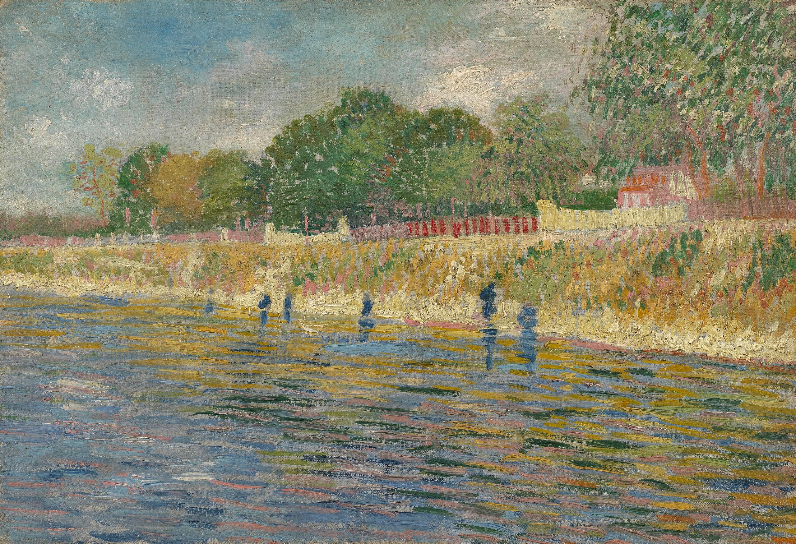 Reproduction du tableau « rive de la Seine - Vincent van Gogh » par Alpha Reproduction en peinture à l’huile