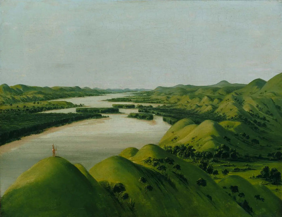 River Bluffs, a 1.320 miglia sopra Saint-Louis - George Catlin