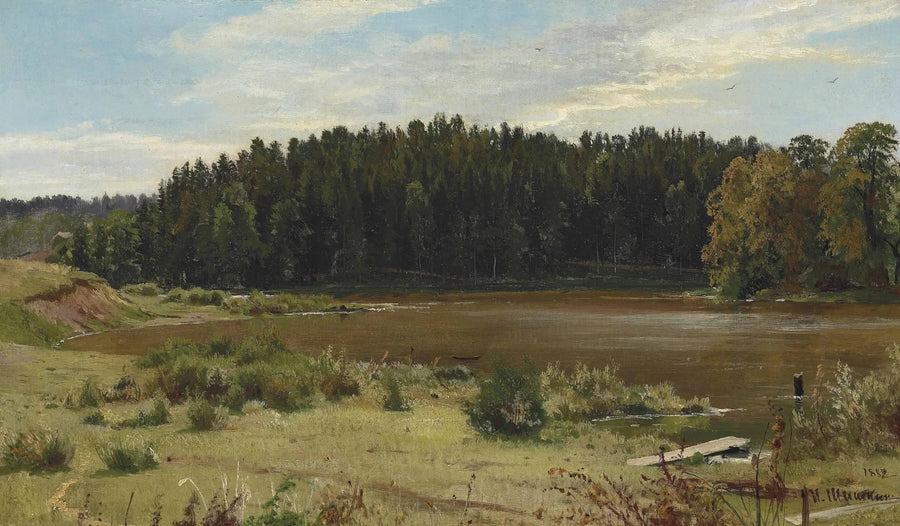 Rivière all'orizzonte di un bosco - Ivan Chichkine