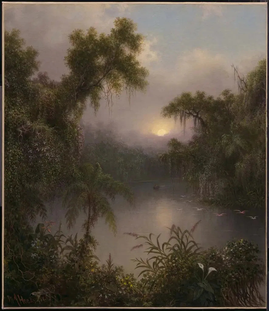 Rivière sud-américaine - Martin Johnson Heade image 1 reproduction artisanale de tableau