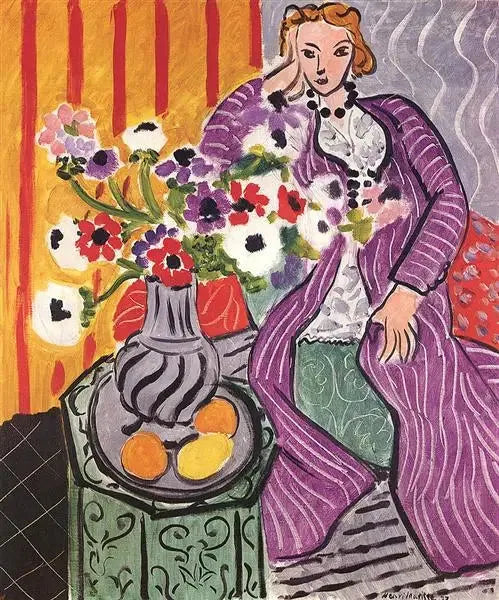 Abito viola e Anemoni - Henri Matisse
