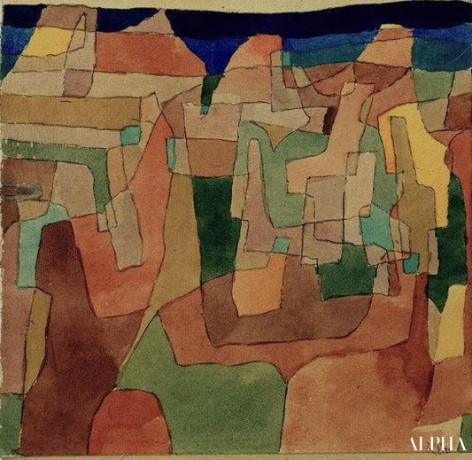 Rocher au bord de la mer, 1924 - Paul Klee - Reproductions de tableaux et peintures haut de gamme