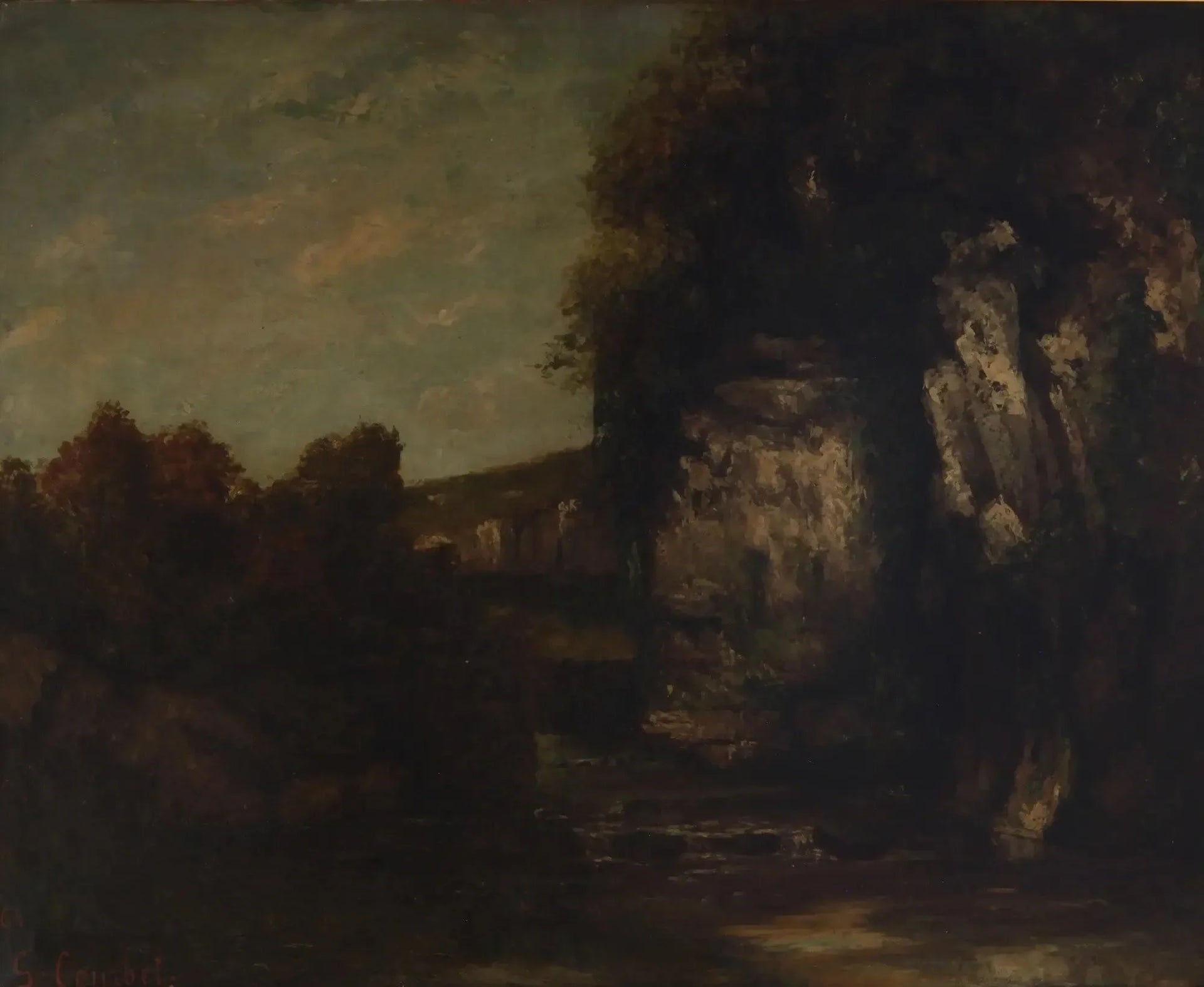 Rochers - Gustave Courbet image 1 reproduction d’œuvre d’art à l’huile