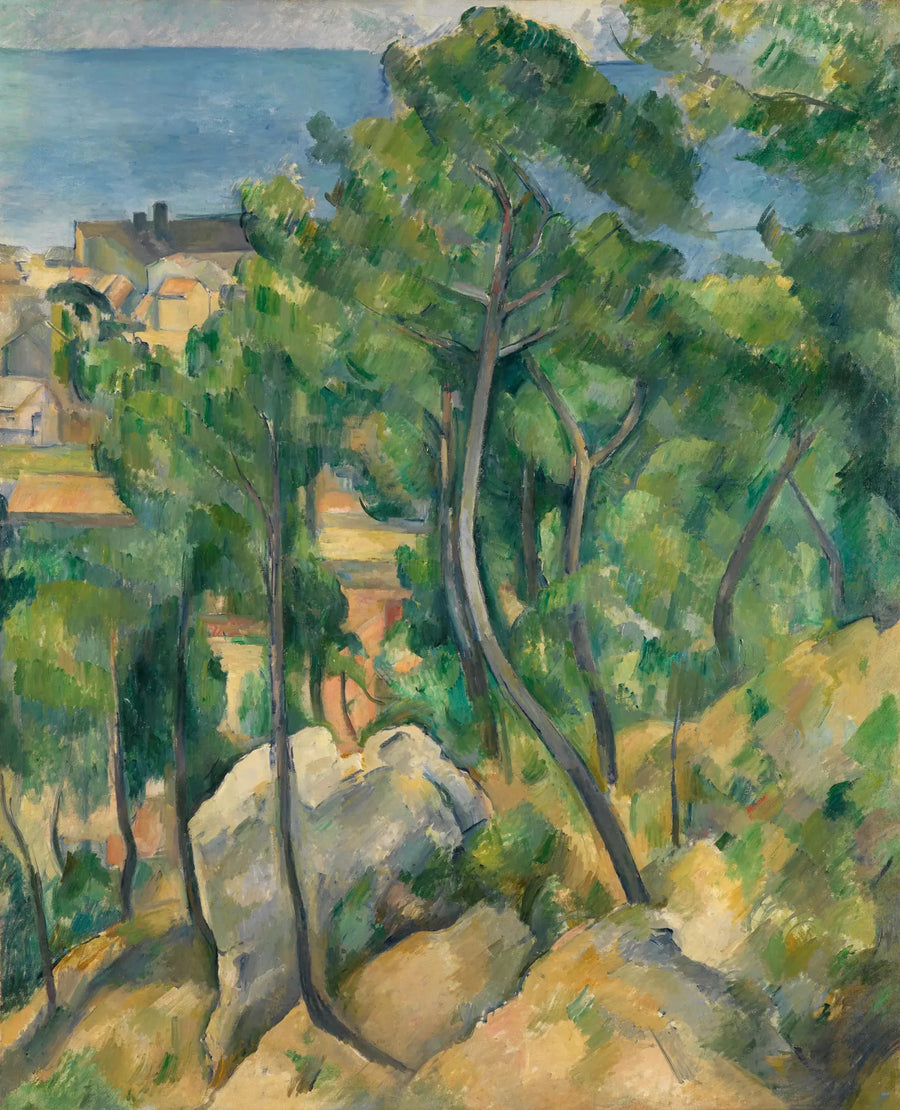 Rocce, pini e mare a l'Estaque - Paul Cézanne