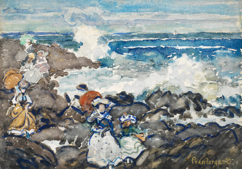 Rocce, onde e figure - Maurice Prendergast
