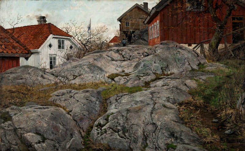 Roccia, motivo Krager - Frits Thaulow