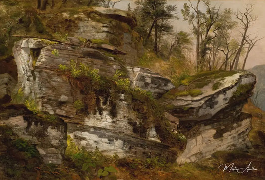 Rocky Cliff, 1860 - Asher Brown Durand - Reproductions de tableaux et peintures haut de gamme