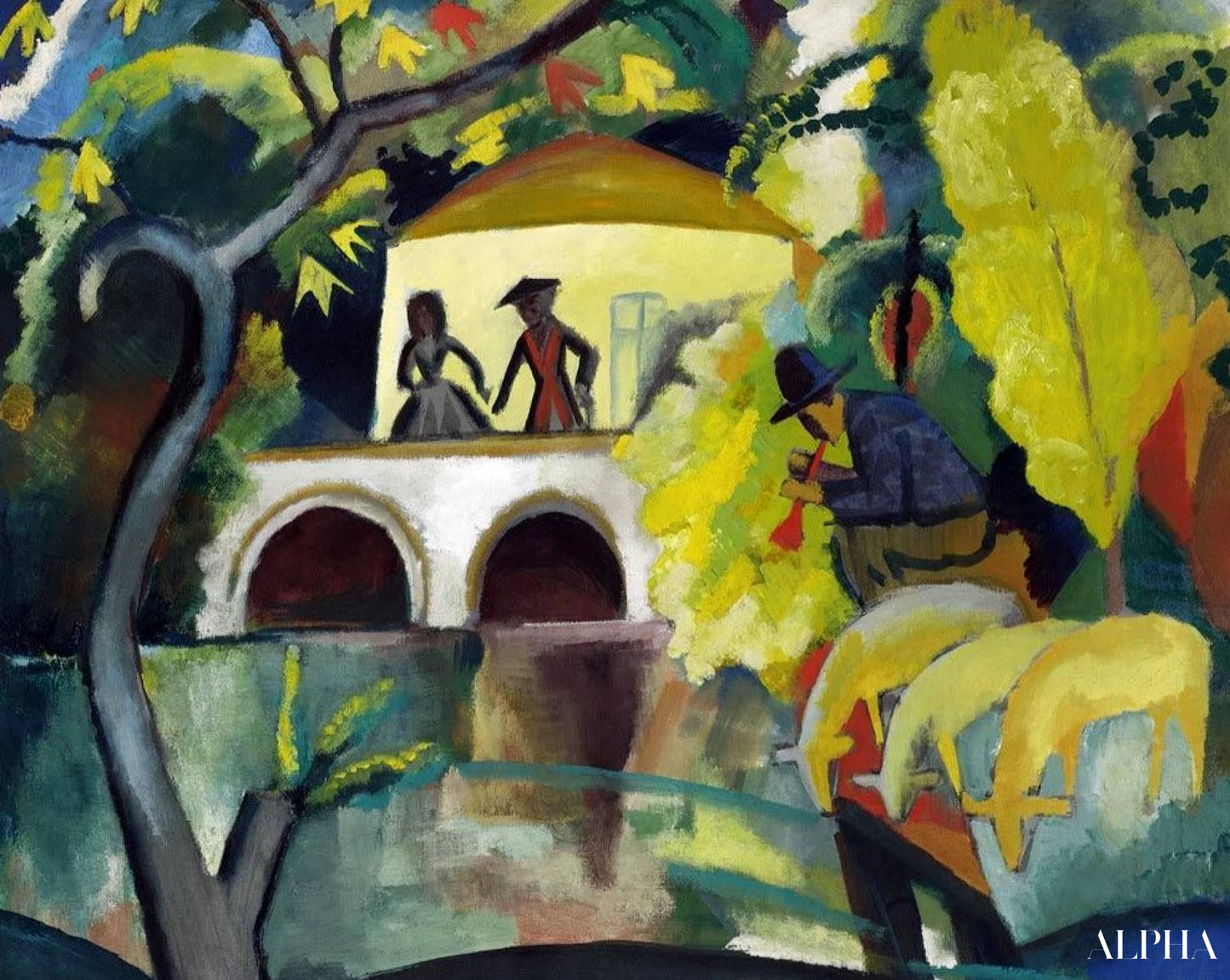 Reproduction du tableau « Rococo - August Macke » par Alpha Reproduction en peinture à l’huile