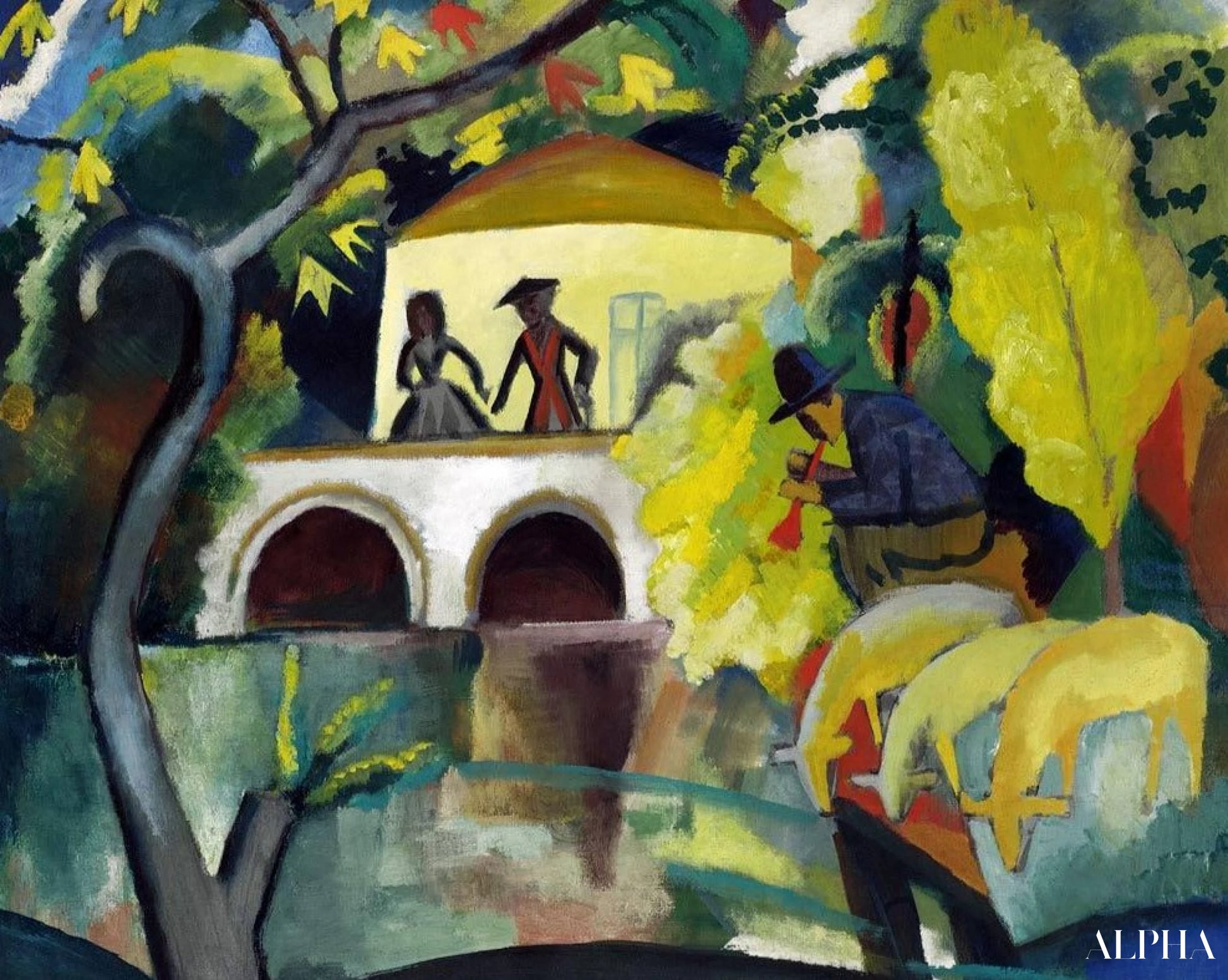 Reproduction du tableau « Rococo - August Macke » par Alpha Reproduction en peinture à l’huile