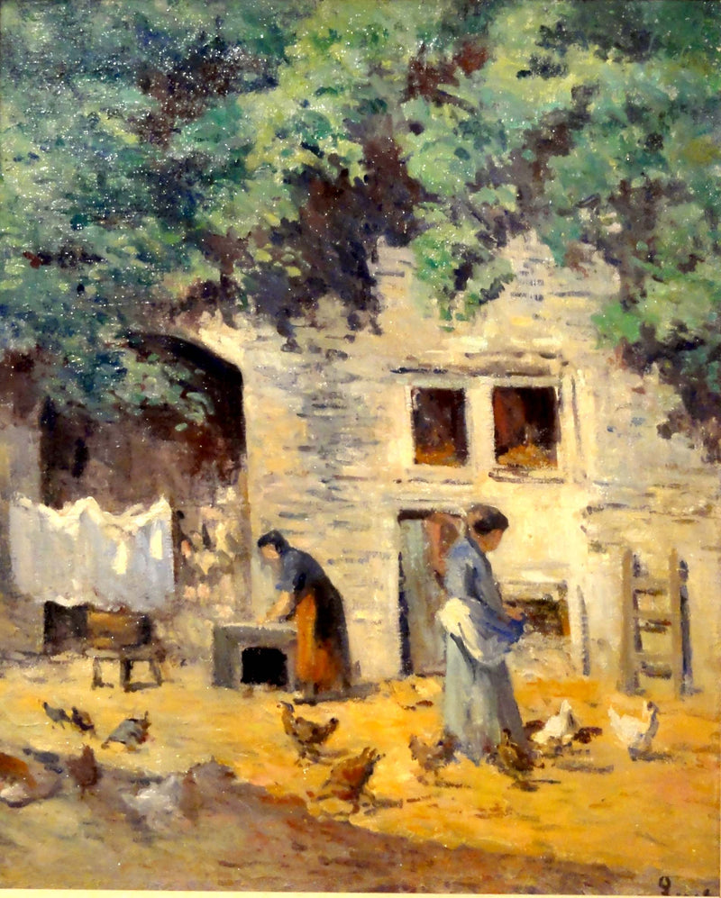 Rolleboise, cortile della fattoria - Maximilien Luce