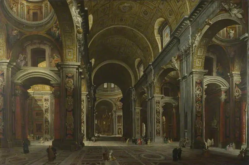Rome : L'interno di San Pietro - Giovanni Paolo Panini