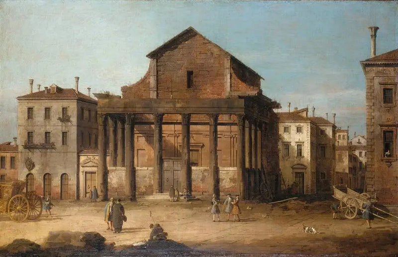 Rome : il Tempio di Antonino e Faustina - Canaletto