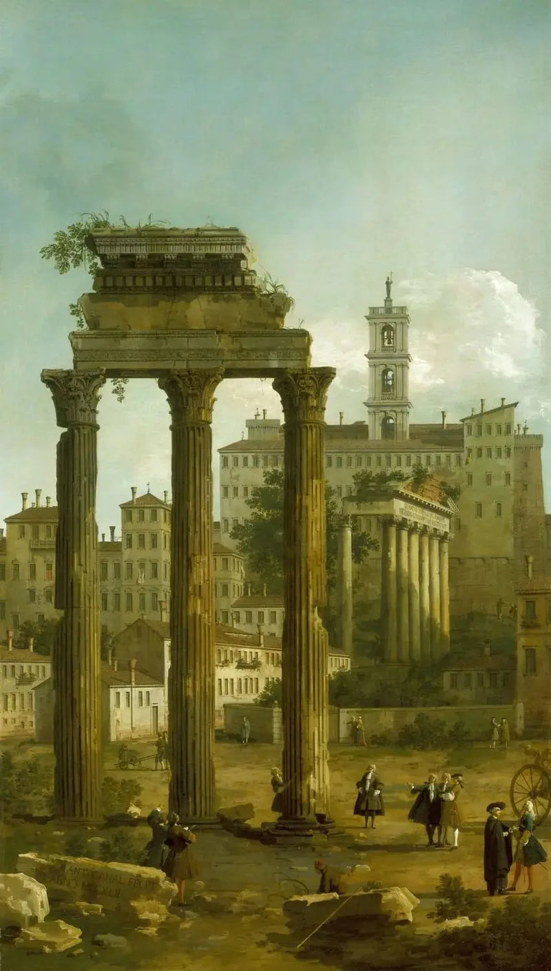 Rome : Rovine del Foro che guarda verso il Campidoglio - Canaletto