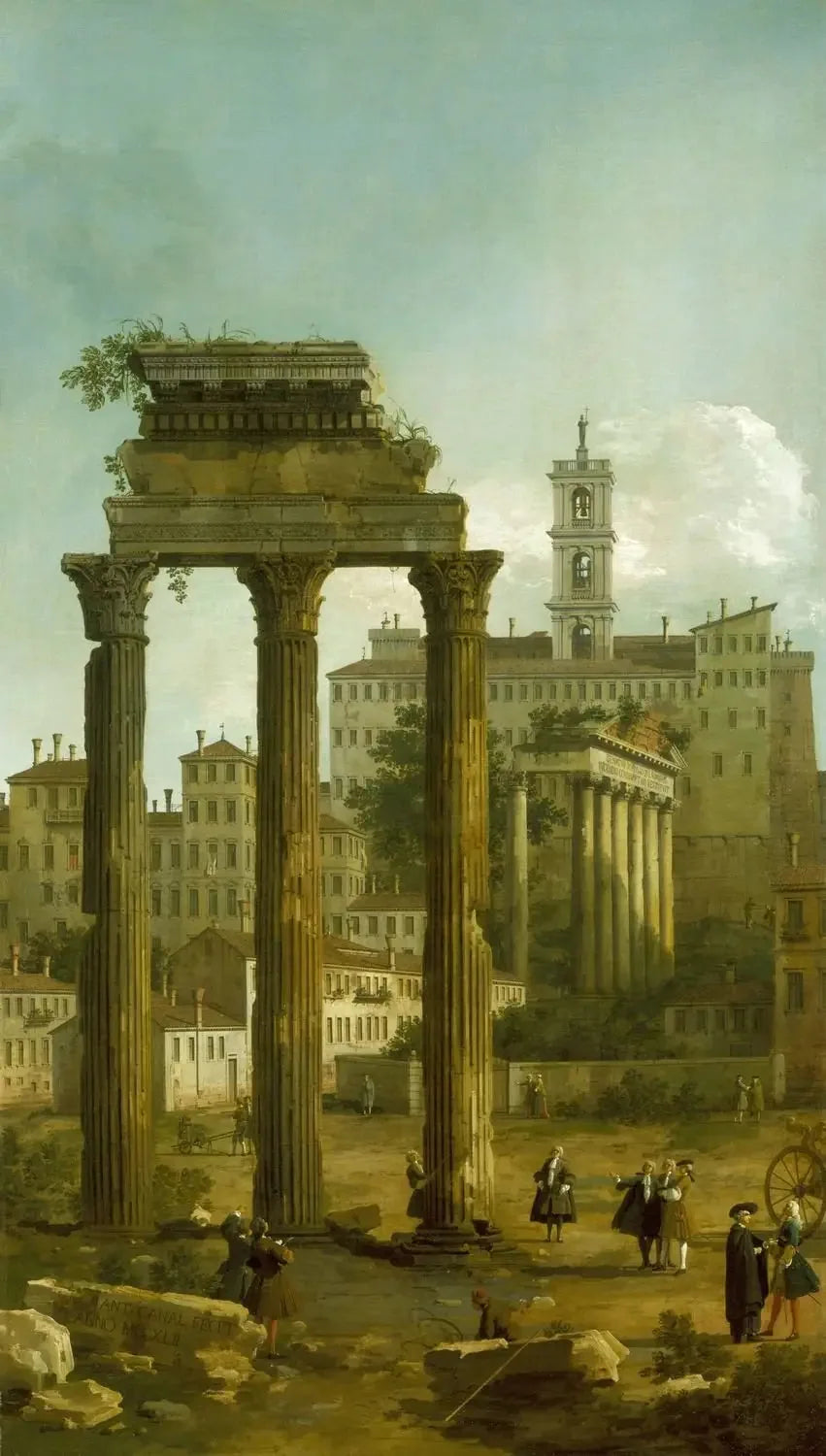 Rome : Rovine del Foro che guarda verso il Campidoglio - Canaletto