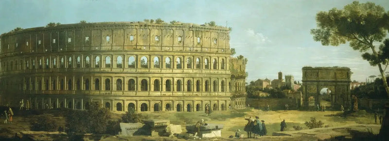 Roma : vista del Colosseo e dell'Arco di Costantino - Canaletto