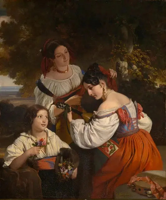 Römische Genreszene - Franz Xaver Winterhalter image 1 copie de tableau peinte à la main