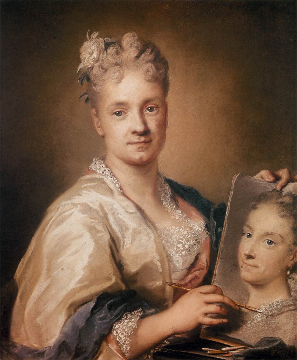 Autoportrait avec le portrait de sa sœur - Rosalba Carriera