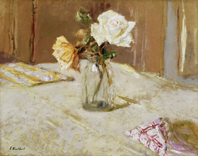 Rose in un vaso di vetro - Édouard Vuillard